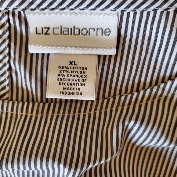 Liz Claiborne Floral Embroidered Balloon Sleeve Blouse Sz XL - Picture 4 of 16